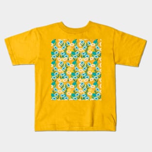 Summer Daisy Flower Pattern Kids T-Shirt